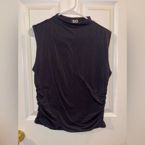 SO Women's Black Sleeveless Tee Size L